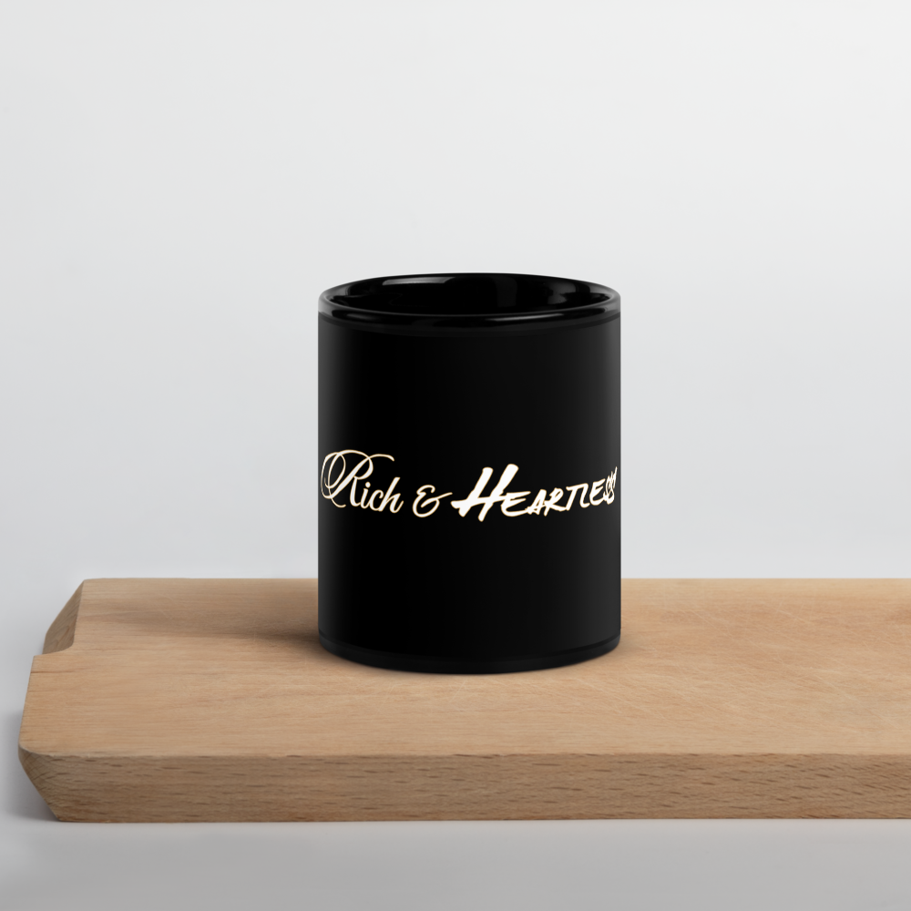 Rich & Heartless Black Glossy Mug